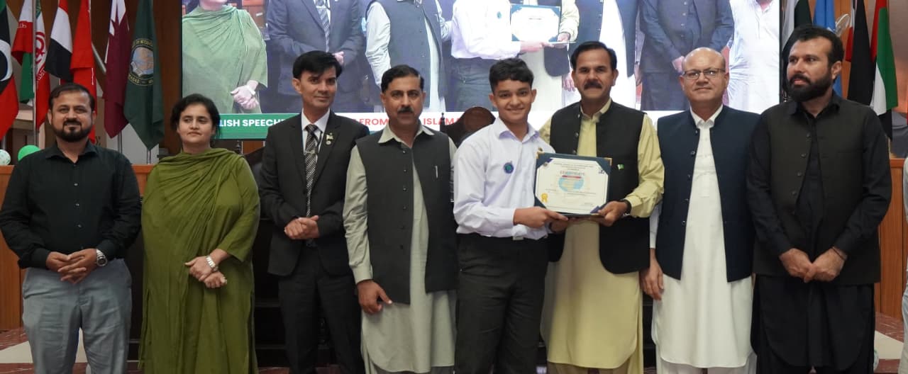 Shayan Imtiaz secured first position at the SSC level speech competition organised by FBISE